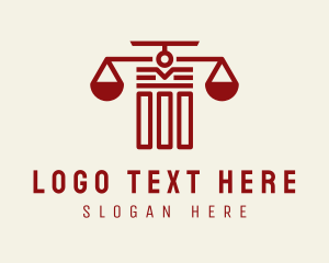 Court - Pillar Legal Scales logo design