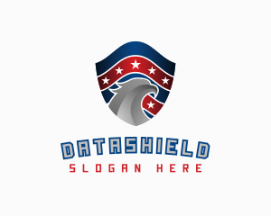 Metallic Eagle Shield Logo