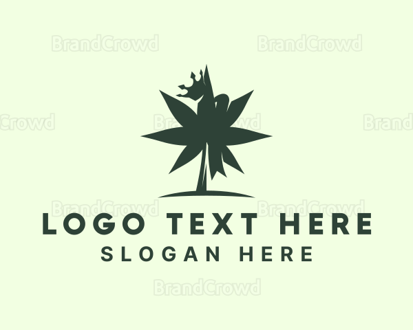 Crown Marijuana Leaf Logo