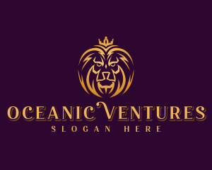 Professional Lion Crown logo design