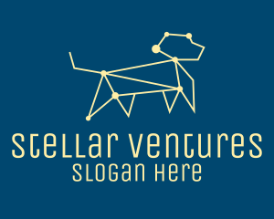 Geometric Dog Constellation  logo design