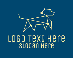 Dachsund - Geometric Dog Constellation logo design