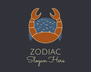 Cancer Zodiac Astrology logo design