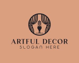 Decor - Vase Furniture Decor logo design