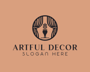 Vase Furniture Decor logo design