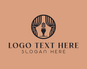 Home Staging - Vase Furniture Decor logo design