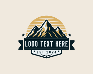 Hiker - Mountain Travel Summit logo design