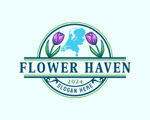 Botanical Flower Netherlands logo design