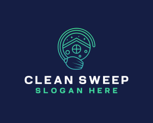 House Cleaning Broom logo design