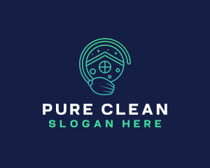 House Cleaning Broom logo design