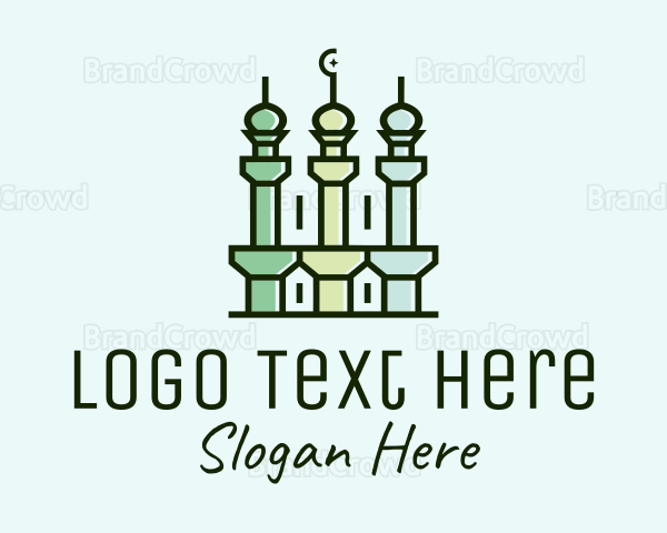 Islamic Minaret Temple Logo