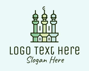 Mosque - Islamic Minaret Temple logo design
