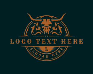 Bull - Bull Cattle Farm logo design