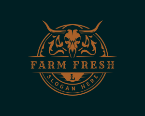 Bull Cattle Farm logo design