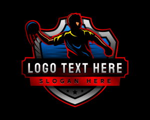 Dynamic - Dodgeball Sports Shield logo design