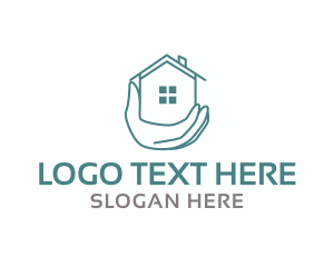 Rental - House Hand Care logo design