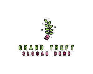 Organic Food Fork logo design
