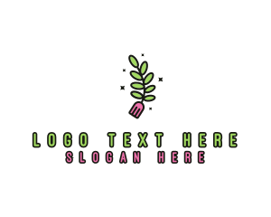 Twig - Organic Food Fork logo design