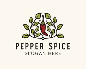 Pepper - Spicy Pepper Herb logo design