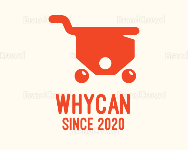 Orange Price Tag Cart Logo