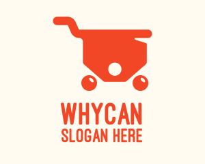 Orange Price Tag Cart Logo