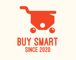 Orange Price Tag Cart logo design