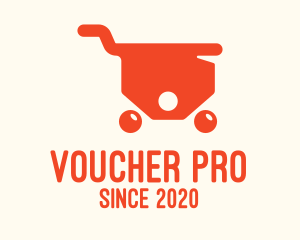 Voucher - Orange Price Tag Cart logo design