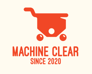 Minimart - Orange Price Tag Cart logo design