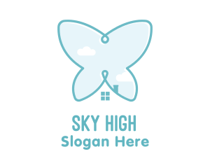 Butterfly House Sky logo design