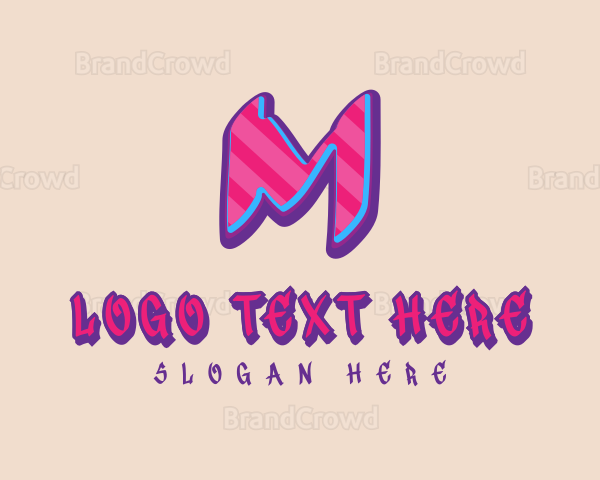 Pop Graffiti Letter M Logo