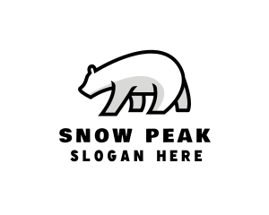 Skiing - Ice Polar Bear logo design