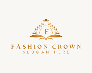 Leaf Fashion Crown logo design