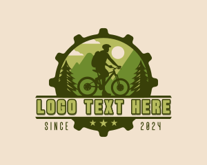 Caving - Mountain Biking Adventure logo design