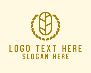 Negative Space - Leaf Wreath Farm logo design