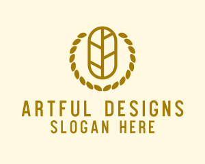 Leaf Wreath Farm logo design