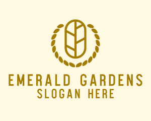 Leaf Wreath Farm logo design