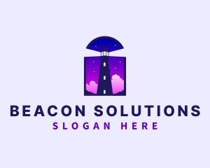 Beacon - Lighthouse Tower Structure logo design