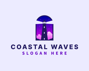 Coast - Lighthouse Tower Structure logo design