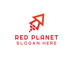 Red Arrow Rocket logo design