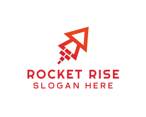 Red Arrow Rocket logo design