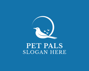 Moon Bird Pet logo design