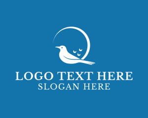 Dove - Moon Bird Pet logo design