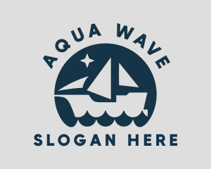 Ship Ocean Wave logo design