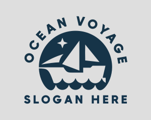 Ship Ocean Wave logo design