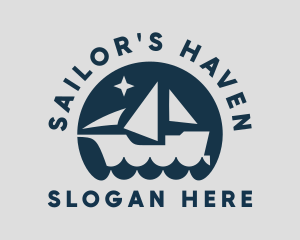 Ship Ocean Wave logo design