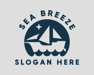 Ship Ocean Wave logo design