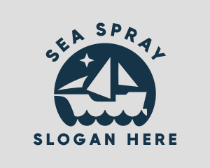 Ship Ocean Wave logo design