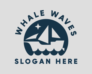 Ship Ocean Wave logo design