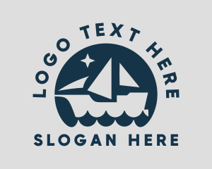 Ship Ocean Wave Logo