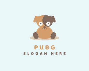 Happy Sitting Dog Logo